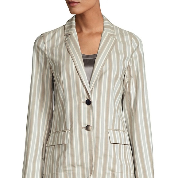 Lafayette 148 Vangie Striped Cotton Blazer NEW - Picture 2 of 6